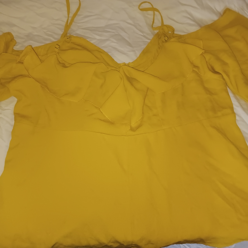 Yellow Off-Shoulder Women's Top